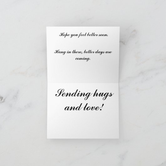 蝶とテングウと花で元気を得る カード (内部)