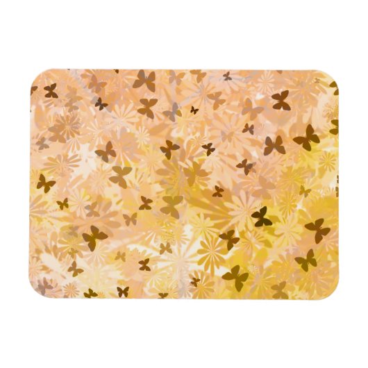 蝶とデイジーバイシャーリー・テイラー マグネット (横)