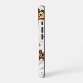 蝶とデイジー – コテージコーレフォンケース iPhone 16ケース (左側面)