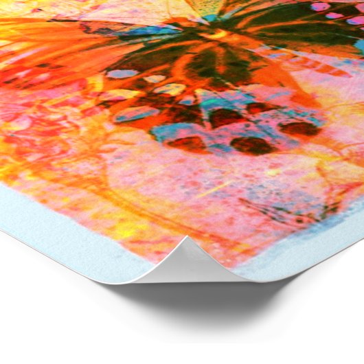 蝶とデイジー ポスター (角)