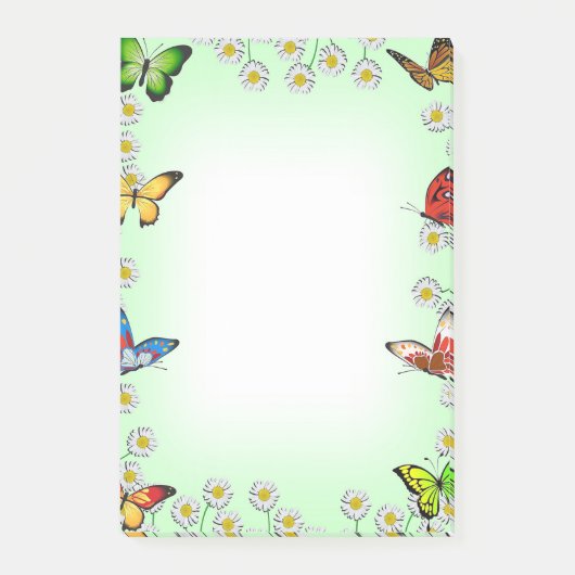 蝶とデイジー ポストイット (正面)