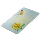 蝶とデイジー マグネット (左側)