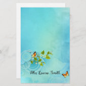 蝶とデイジー 便箋 (正面/裏面)