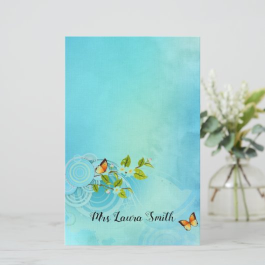 蝶とデイジー 便箋 (スタンド正面)