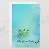 蝶とデイジー 便箋 (正面/裏面)