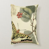 蝶とトンボと赤い花 アクセントクッション (正面(垂直))