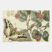 蝶とトンボと赤い花 キッチンタオル (横)