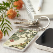 蝶とトンボと赤い花 キーホルダー (正面右)