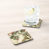 蝶とトンボと赤い花 コースター (右側)