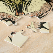 蝶とトンボと赤い花 ジグソーパズル (側面)