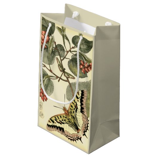 蝶とトンボと赤い花 スモールペーパーバッグ (裏面アングル)