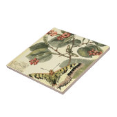 蝶とトンボと赤い花 タイル (側面)