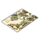 蝶とトンボと赤い花 ノートブック (左側)