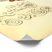 蝶とトンボと赤い花 ポスター (角)