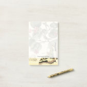 蝶とトンボと赤い花 ポストイット (デスク上)