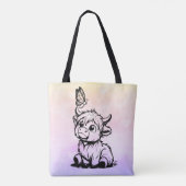 蝶とハイランド牛 トートバッグ (裏面)