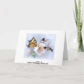 蝶とハチドリ カード (裏面)