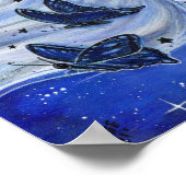 蝶とハロウィーンの魔女by Renee Lavoie ポスター (角)