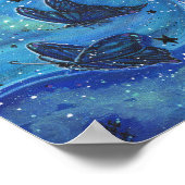 蝶とハロウィーンの魔女by Renee Lavoie ポスター (角)