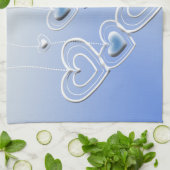 蝶とハート キッチンタオル (折り畳み)