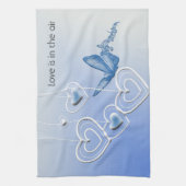 蝶とハート キッチンタオル (縦)