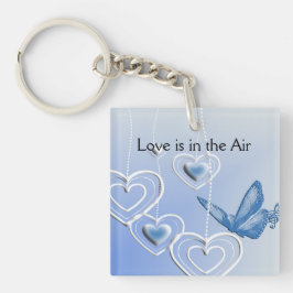 蝶とハート キーホルダー