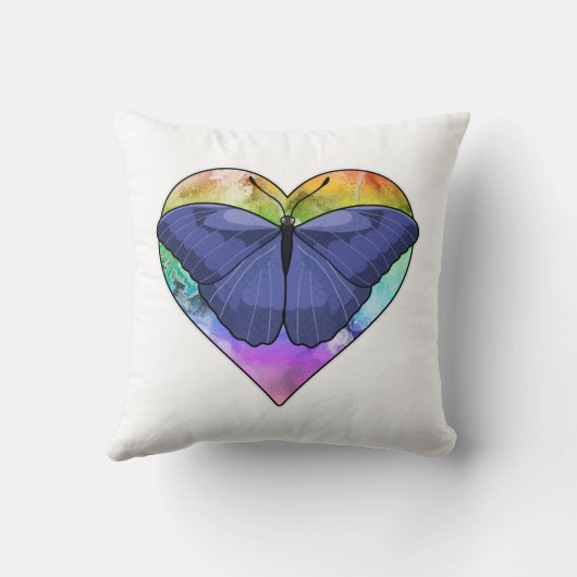 蝶とハート クッション (裏面)