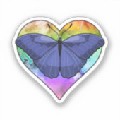 蝶とハート シール (正面)