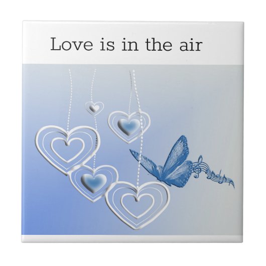 蝶とハート タイル (正面)