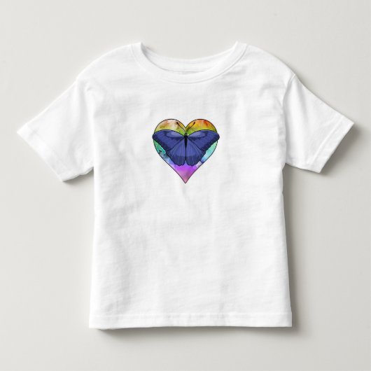 蝶とハート トドラーTシャツ (正面)