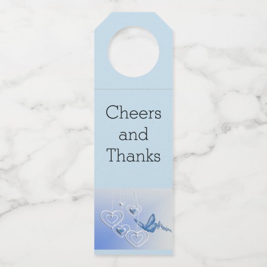 蝶とハート ボトルネックタグ (正面)