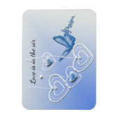 蝶とハート マグネット (縦)