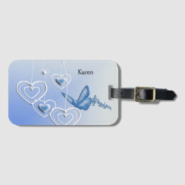 蝶とハート ラゲッジタグ
