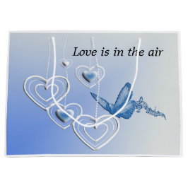 蝶とハート ラージペーパーバッグ