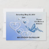 蝶とハート 招待状 (裏面)