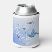 蝶とハート 缶クーラー (缶正面)