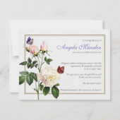 蝶とバラのためのサンキューカード サンキューカード (正面)