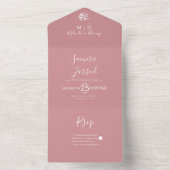 蝶とバラのアースなウェディング オールインワン招待状 (内側)