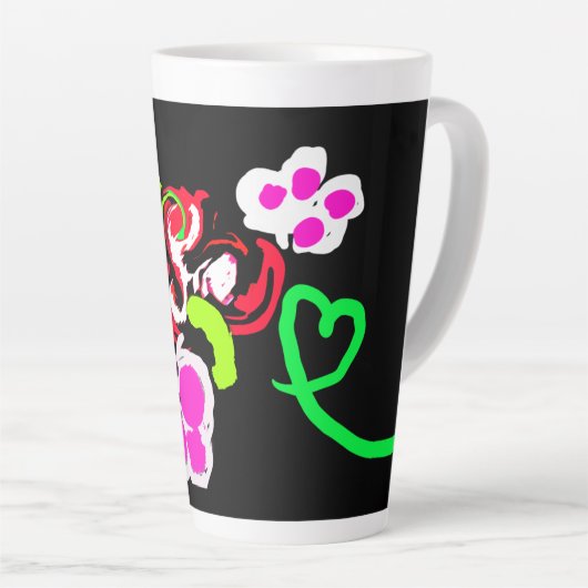 蝶とバラのバレンタイン カフェラテマグ (右アングル)