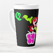 蝶とバラのバレンタイン カフェラテマグ (左アングル)