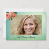 蝶とバラの写真 葬儀 追悼式 案内 招待状 (裏面)