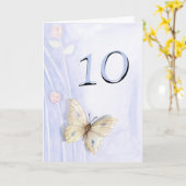 蝶とバラ カード (黄色い花)