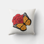 蝶とバラ クッション (裏面)