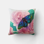蝶とバラ クッション (裏面)