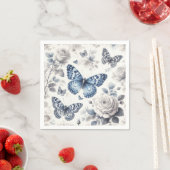 蝶とバラ スタンダードカクテルナプキン (インサイチュ)