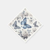 蝶とバラ スタンダードカクテルナプキン (角)