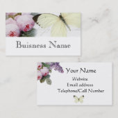 蝶とバラ 名刺 (正面/裏面)