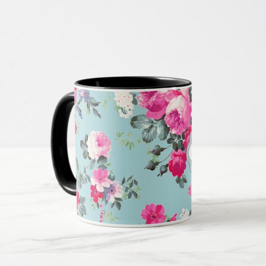 蝶とバラ |名前をカスタムする母の日 マグカップ (正面左)