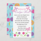 蝶とバラ 招待状 (正面/裏面)