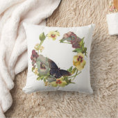 蝶とパン クッション (ブランケット)